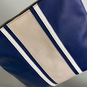 Color Block Leather Handbag